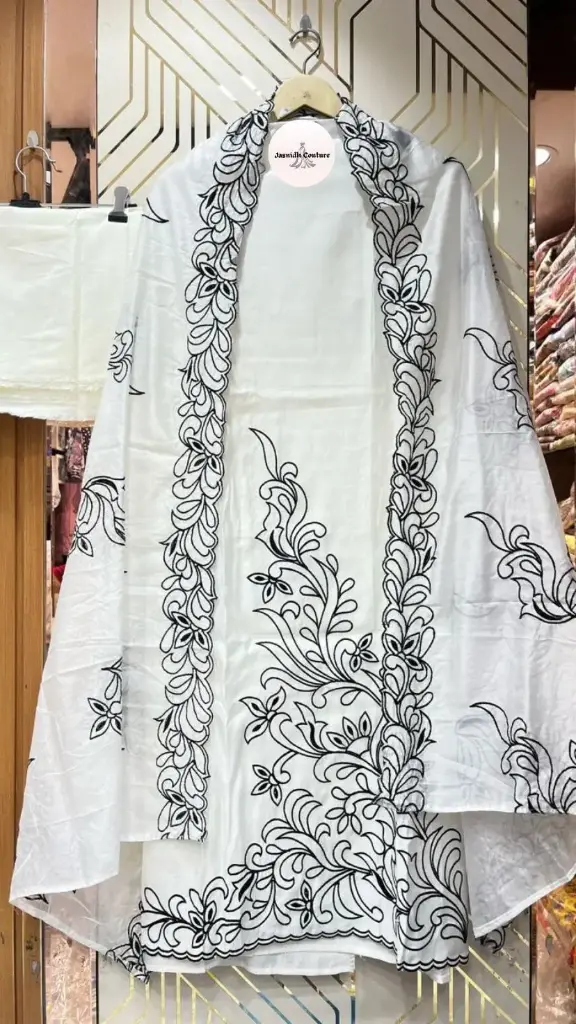 Modal Silk Cutwork Suit