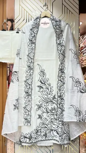 Modal Silk Cutwork Suit